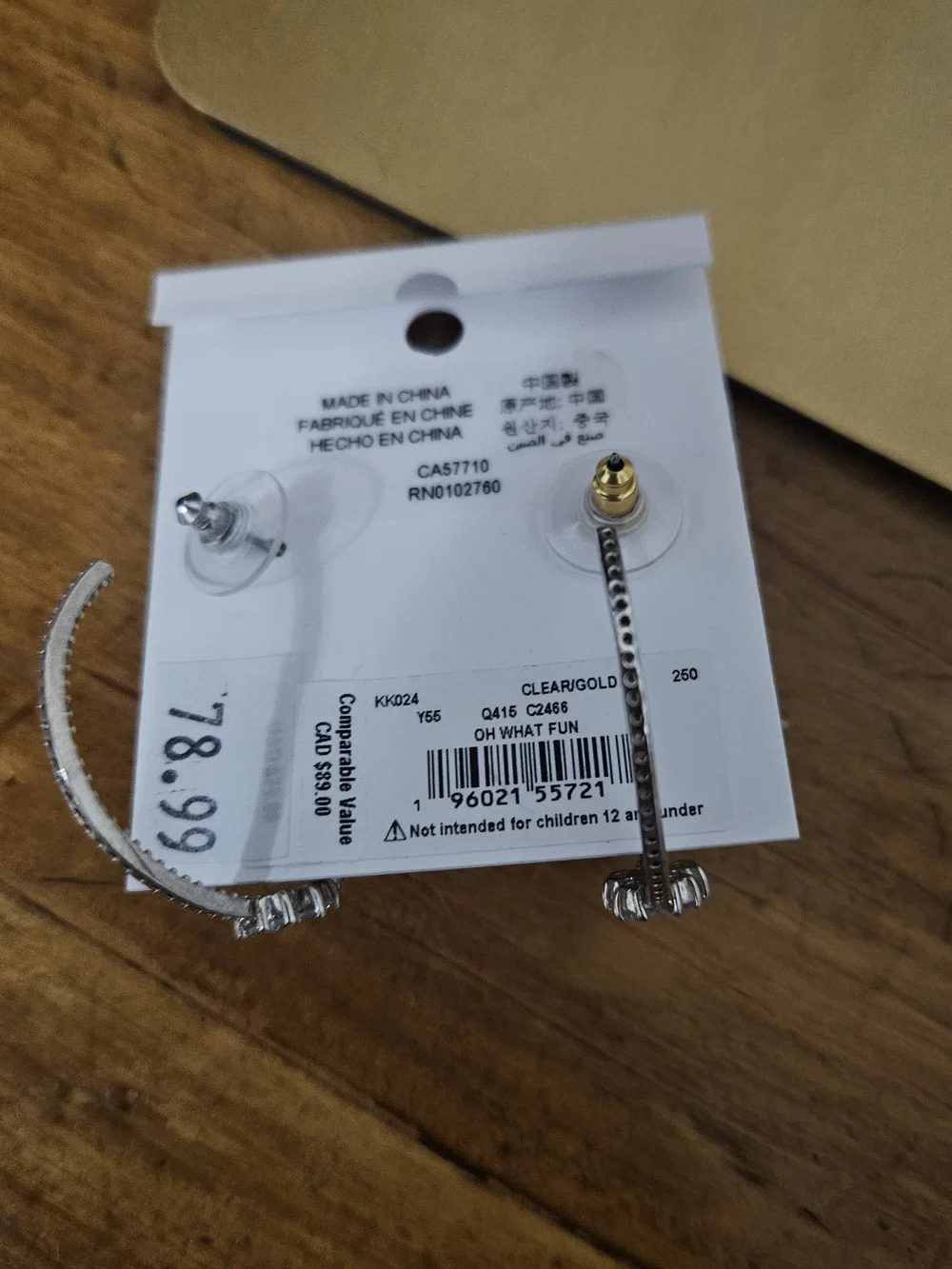kate spade Silver Crystal Floral Hoop Earrings